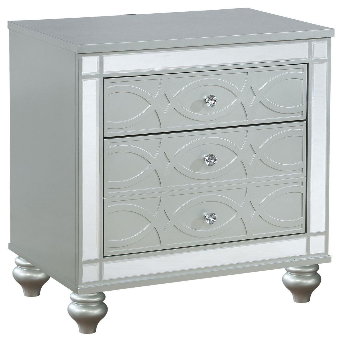 Gunnison Panel Bedroom Set - Silver Metallic