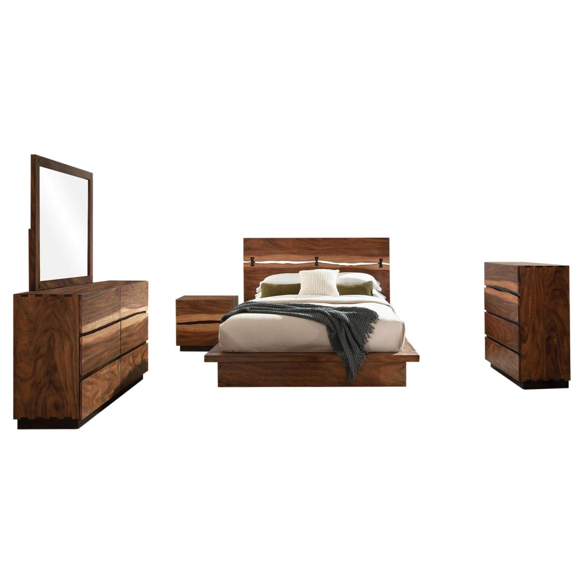 Winslow Panel Bedroom Set - Smokey Walnut