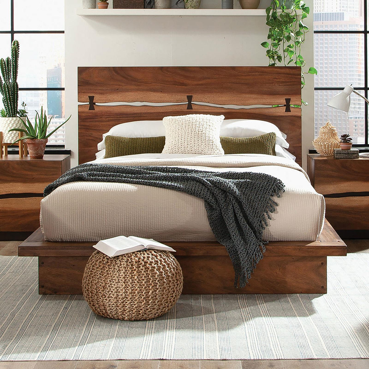 Winslow Panel Bedroom Set - Smokey Walnut