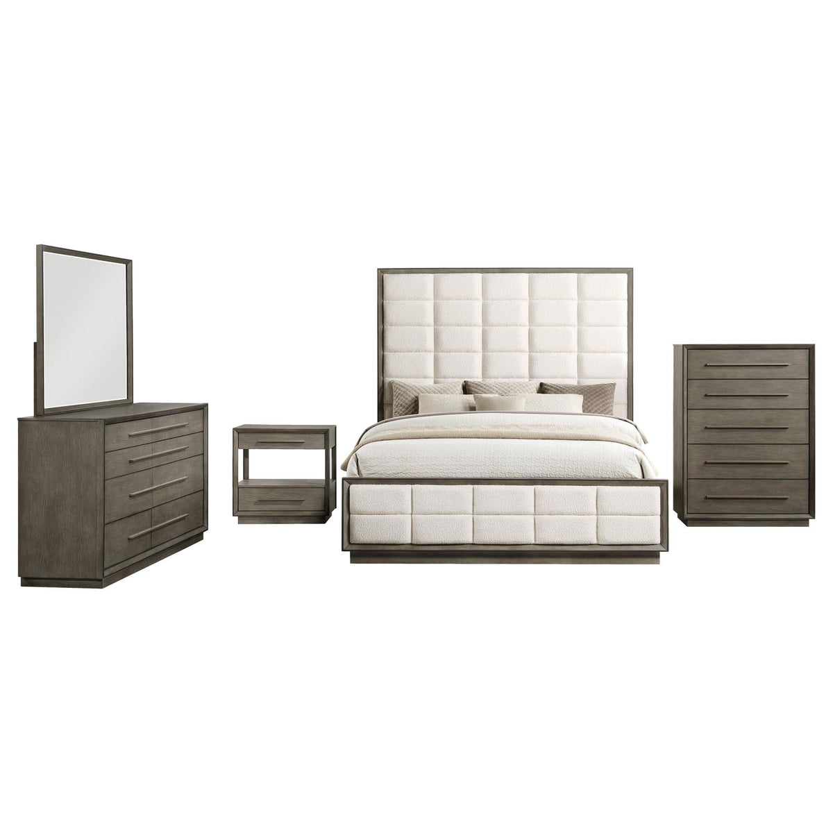 Durango Panel Bedroom Set - Taupe Oak
