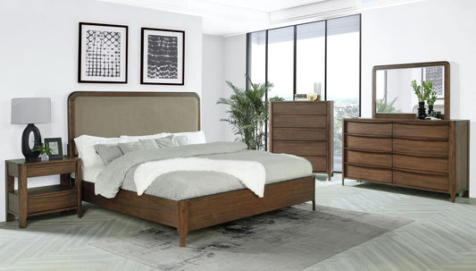 Maderia Panel Bedroom Set - Walnut