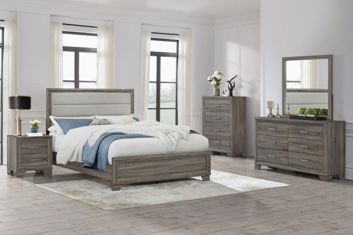 Wright Bedroom Set - Brown Oak
