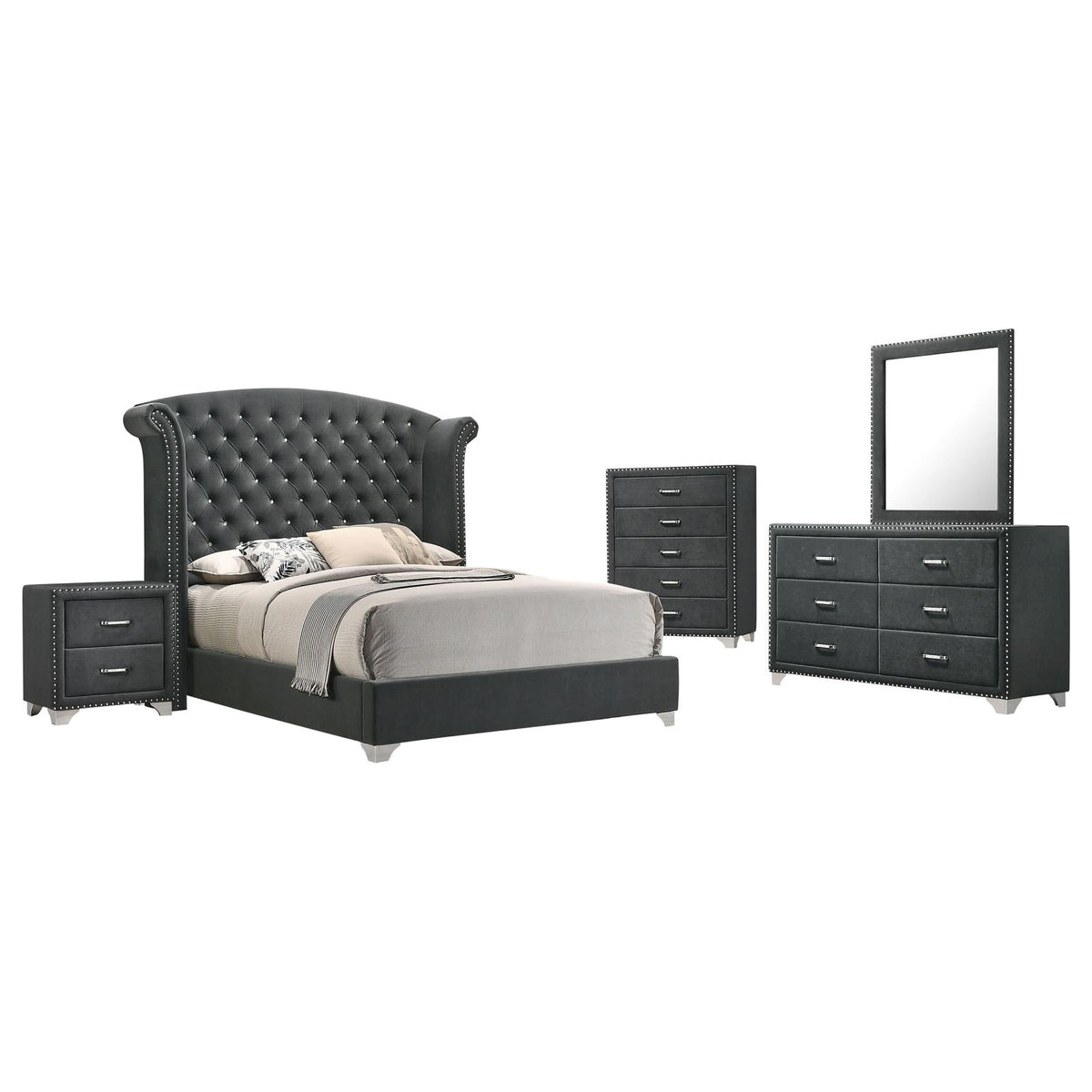Melody Bedroom Set - Grey