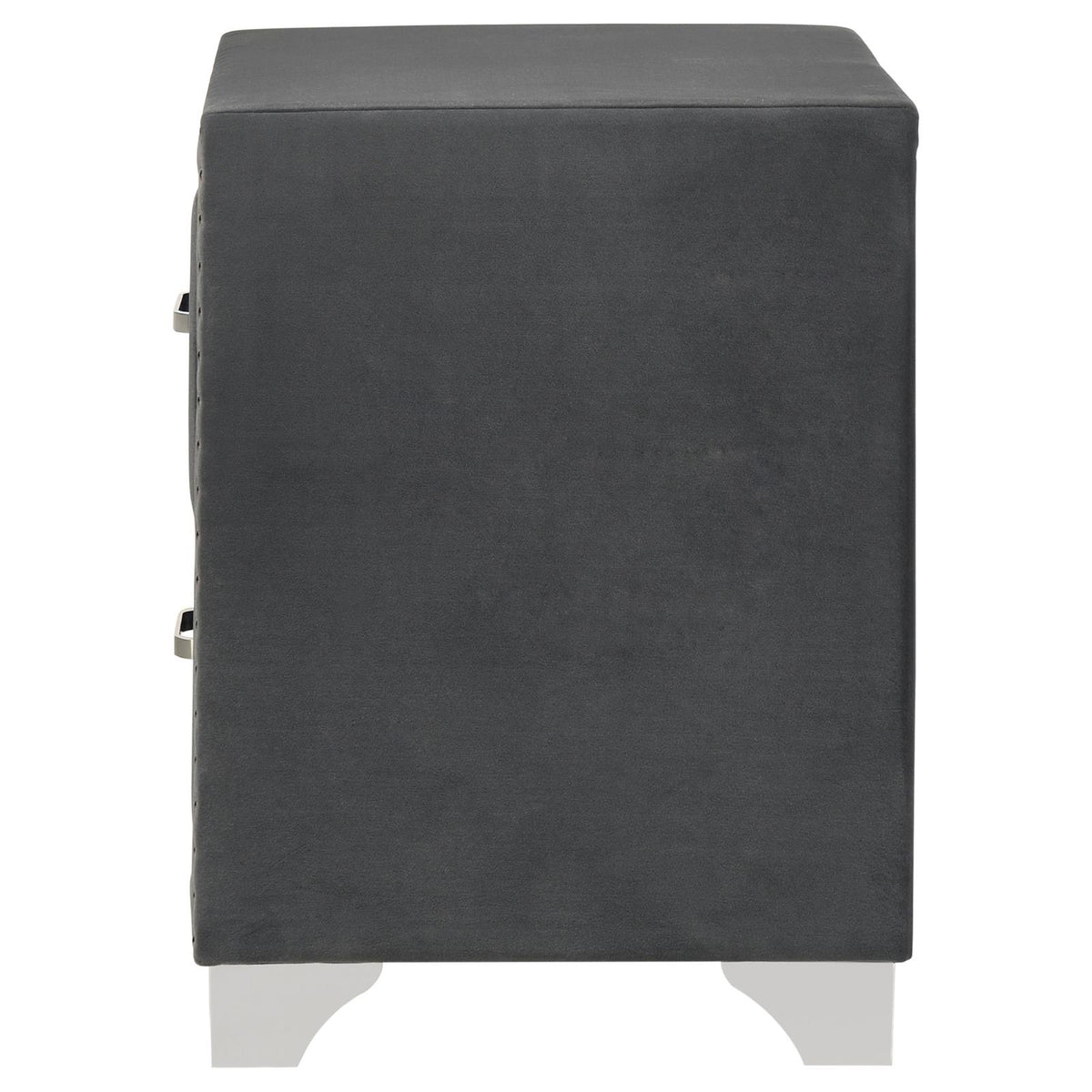 Melody Upholstered 2-drawer Nightstand Grey