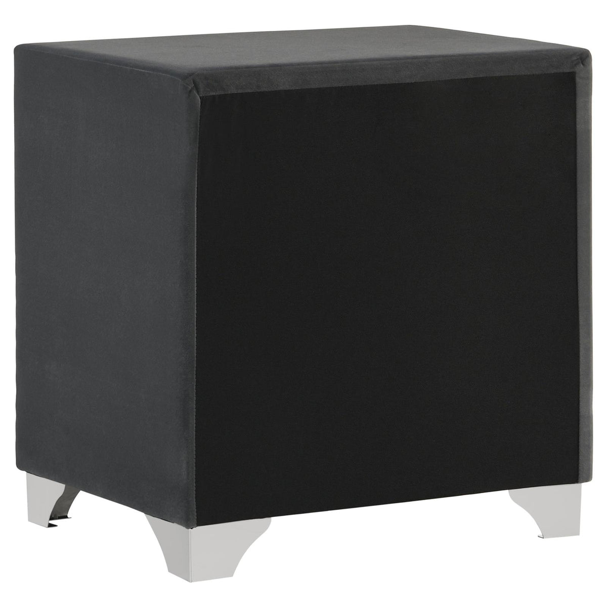 Melody Upholstered 2-drawer Nightstand Grey