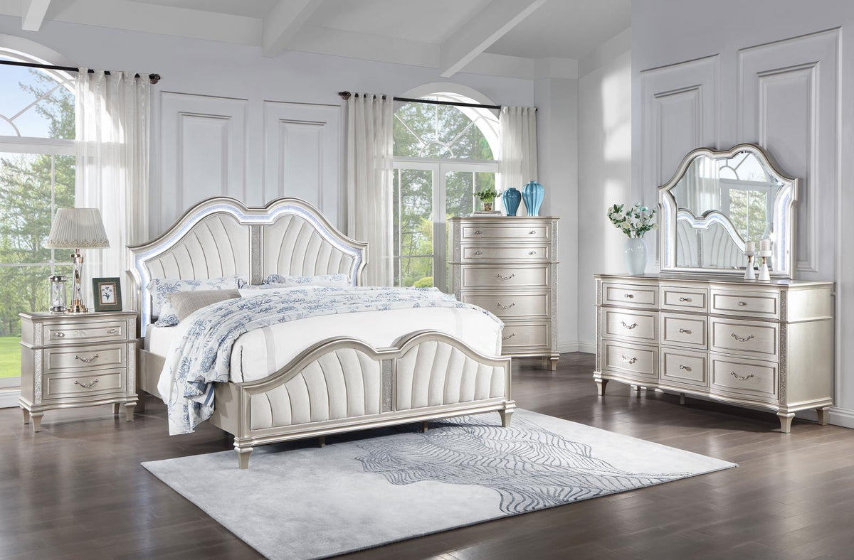 Evangeline Panel Bedroom Set - Silver Oak