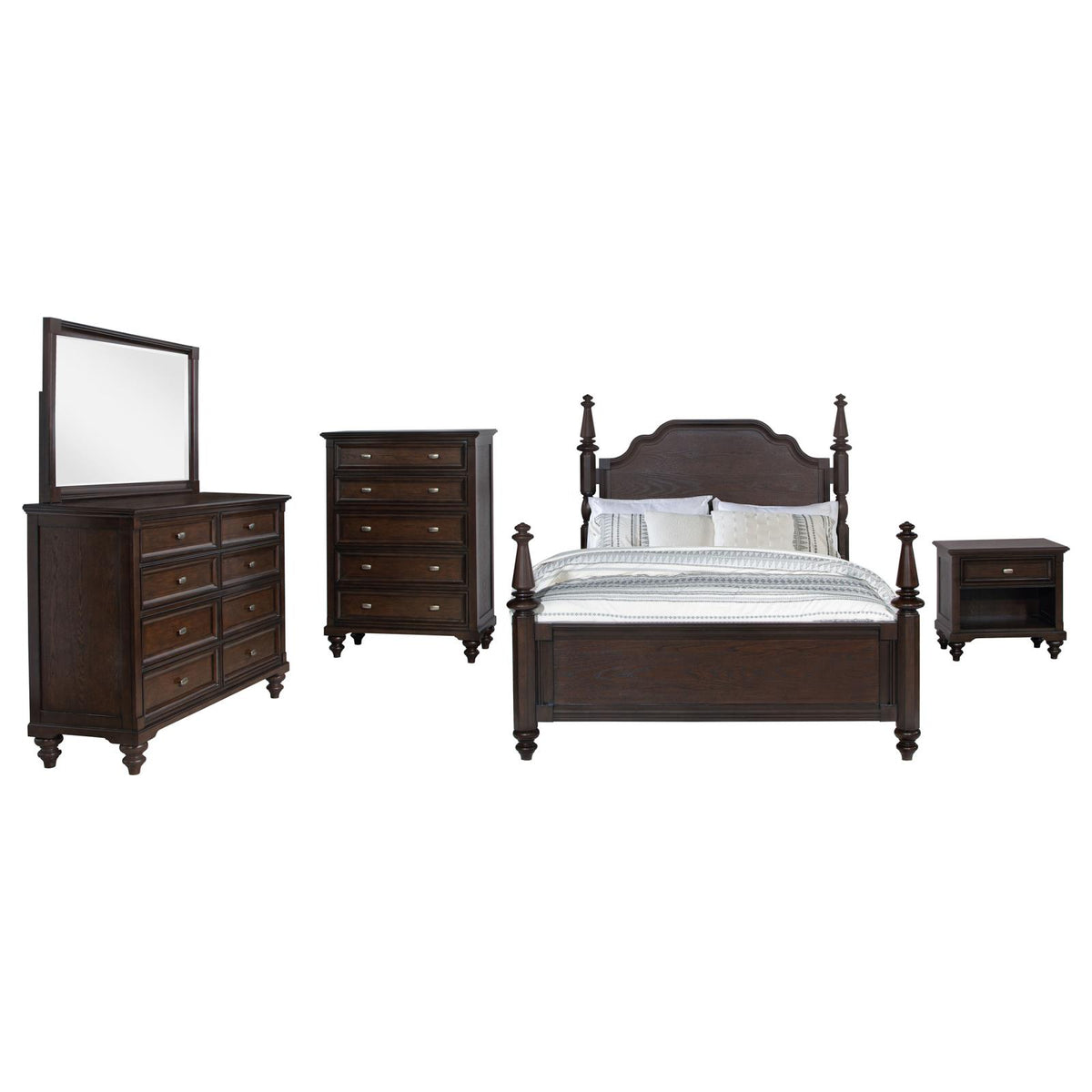 Andover Bedroom Set - Dark Oak