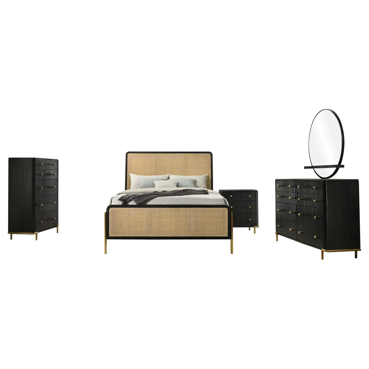 Arini Panel Bedroom Set - Black