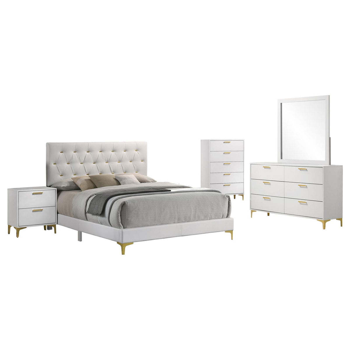 Kendall Panel Bedroom Set - White
