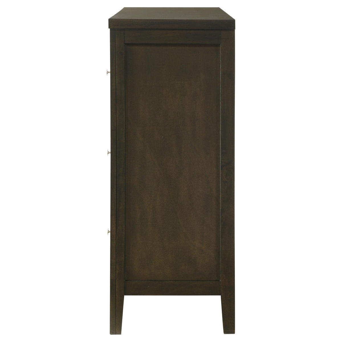 Wilkes Transitional 6-Drawer Dresser with Metal Knobs Dark Cocoa