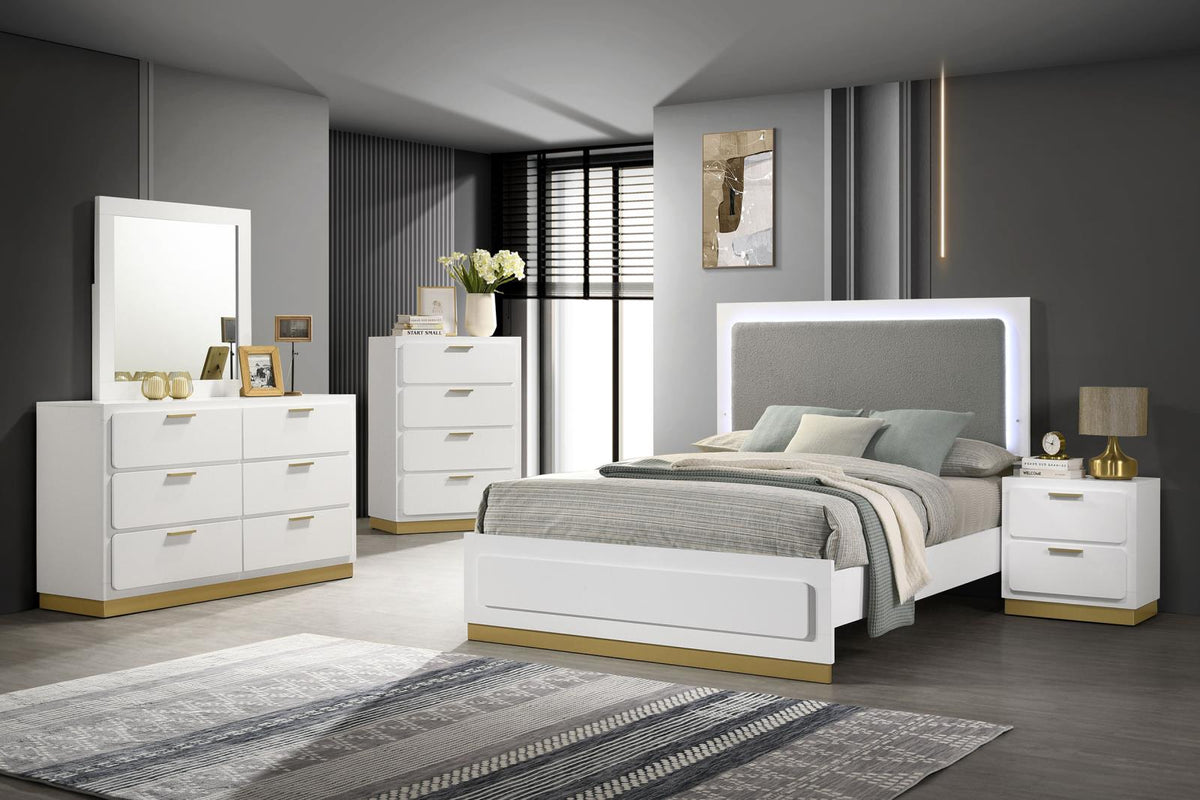 Caraway Panel Bedroom Set - White