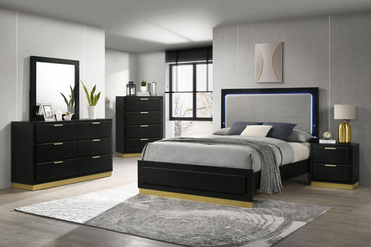 Caraway Panel Bedroom Set - Black