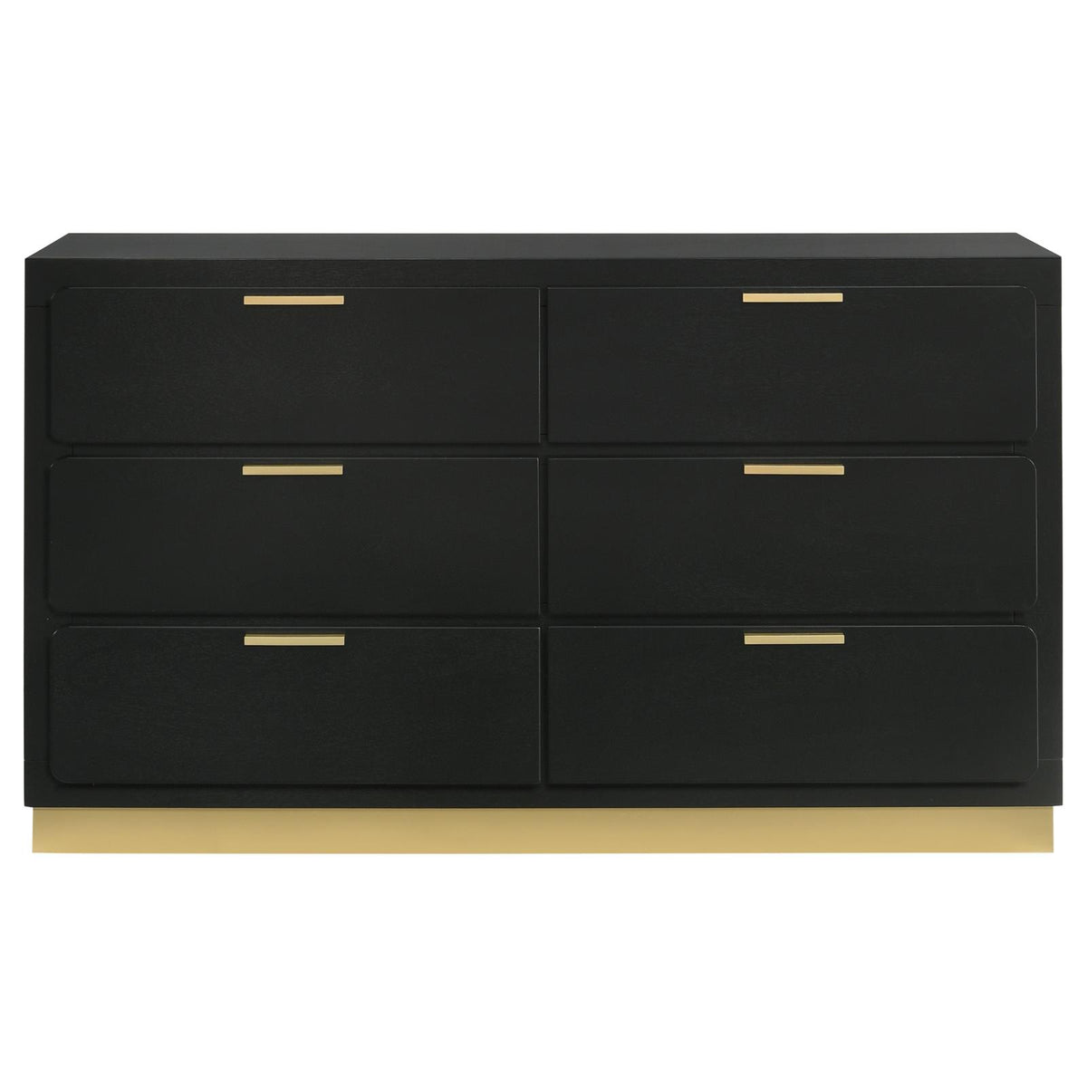 Caraway 6-drawer Dresser Black