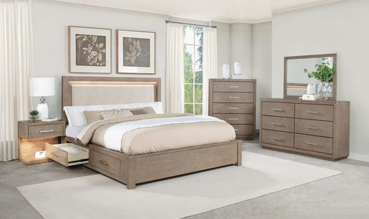 Kenora Storage Bedroom Set - Barley Brown