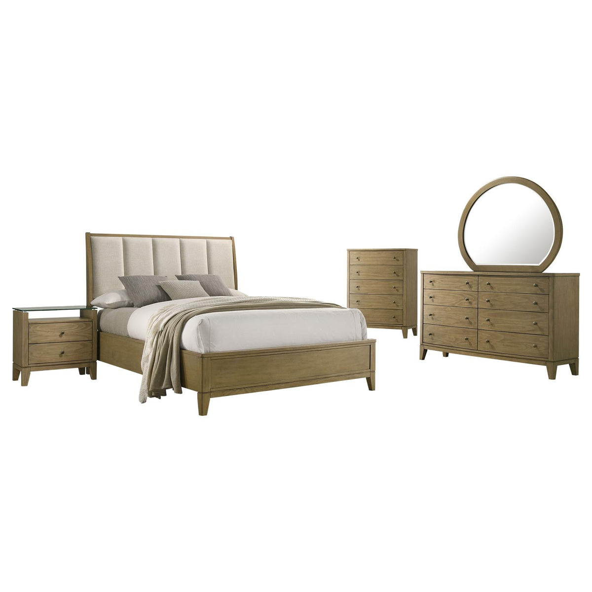 Granada Panel Bedroom Set - Natural Pine