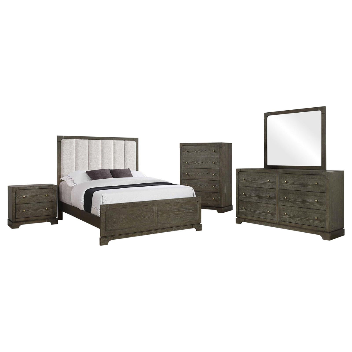 Gran Park Panel Bedroom Set - Dark Cocoa
