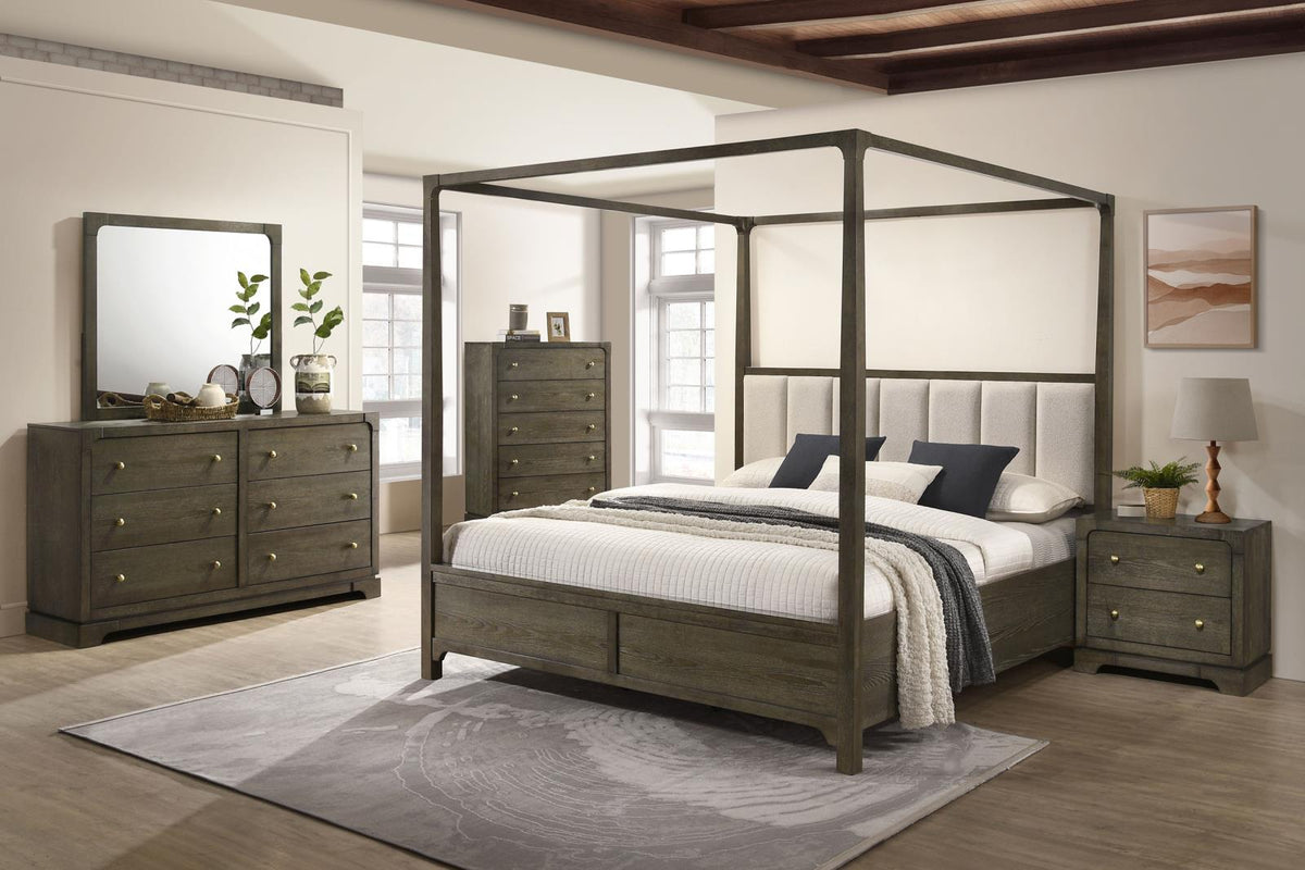 Gran Park Canopy Bedroom Set - Dark Cocoa