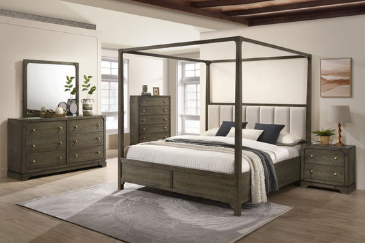 Gran Park Canopy Bedroom Set - Dark Cocoa