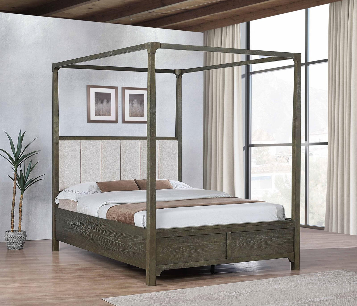 Gran Park Canopy Bedroom Set - Dark Cocoa