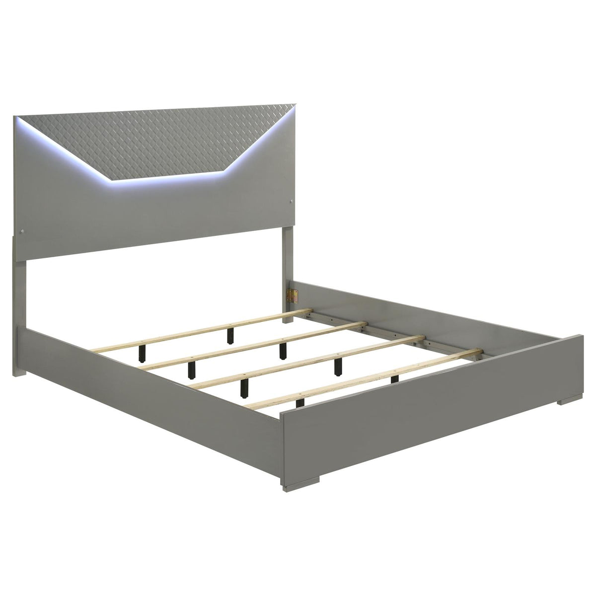 Ives Panel Bedroom Set - Grey High Gloss