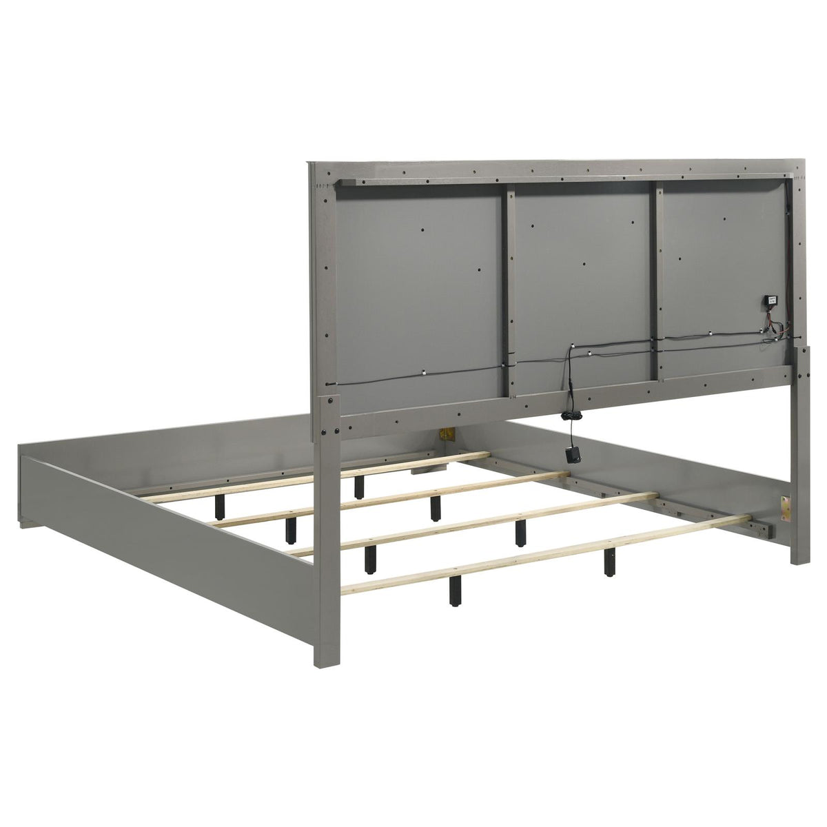 Ives Panel Bedroom Set - Grey High Gloss