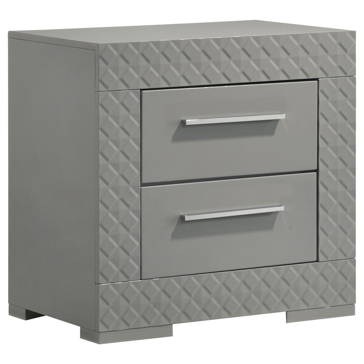 Ives Panel Bedroom Set - Grey High Gloss