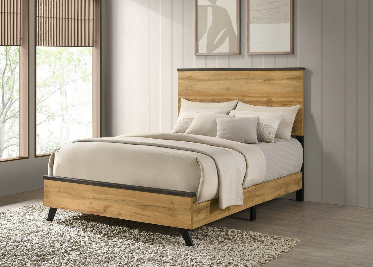 Kaywood Panel Bedroom Set - Weathered Brown / Natural Pine