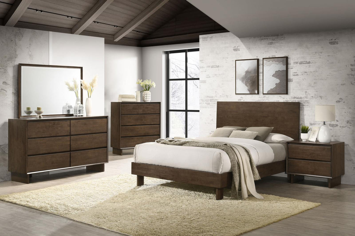 Glenwood Panel Bedroom Set - Warm Brown