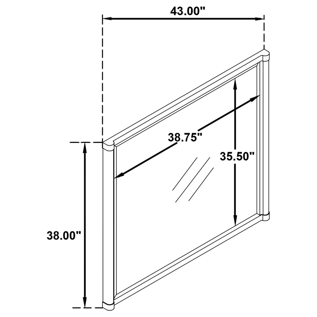 Gracemont Dresser Mirror White