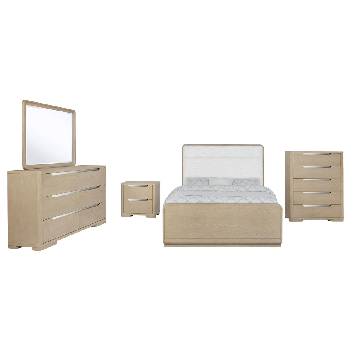 Ladera Panel Bedroom Set - Light Elm