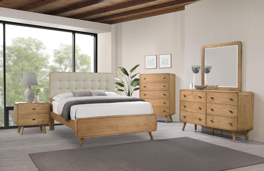 Robyn Platform Bedroom Set - Light Ash