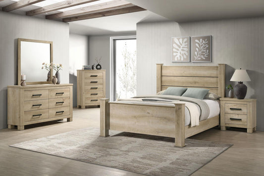 Oakglen Panel Bedroom Set - Weathered Oak