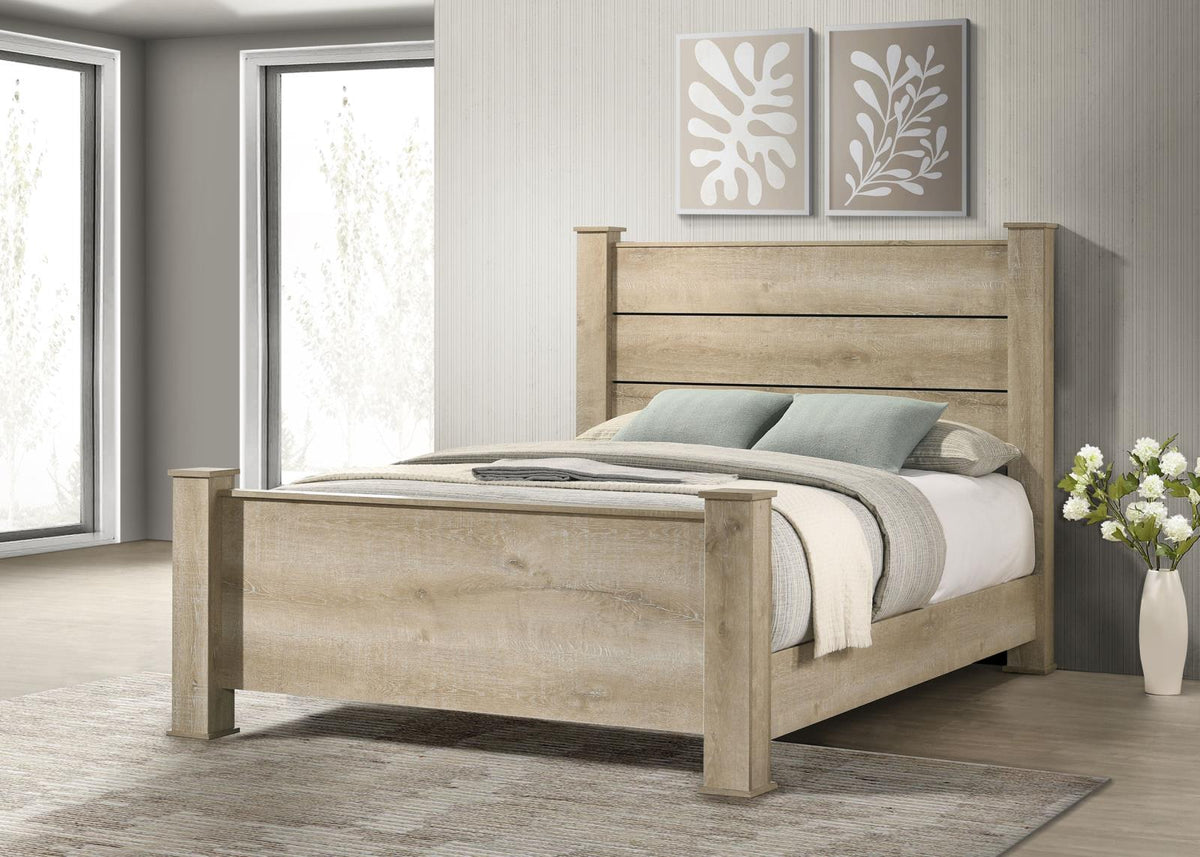 Oakglen Panel Bedroom Set - Weathered Oak