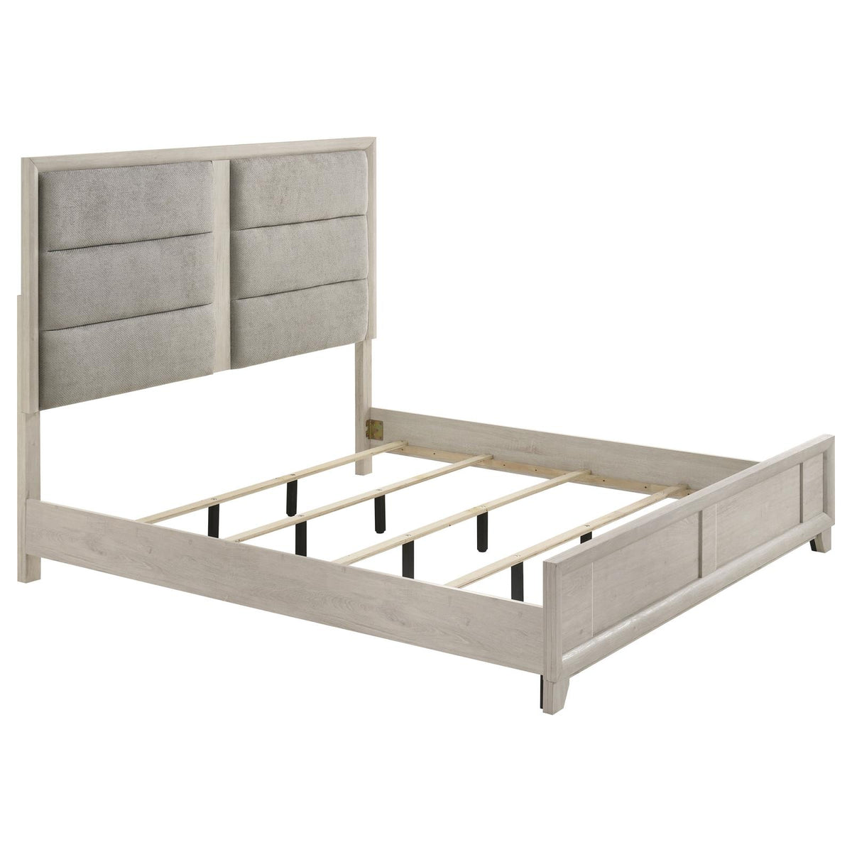 Farre Panel Bedroom Set - Washed Grey / Light Grey