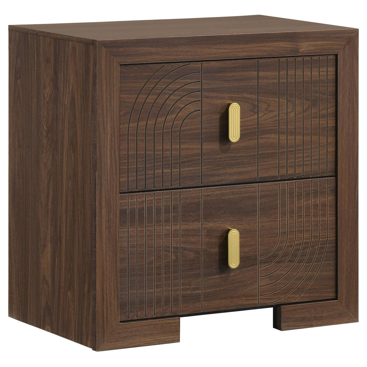 Etienne Panel Bedroom Set - Walnut / Vanilla