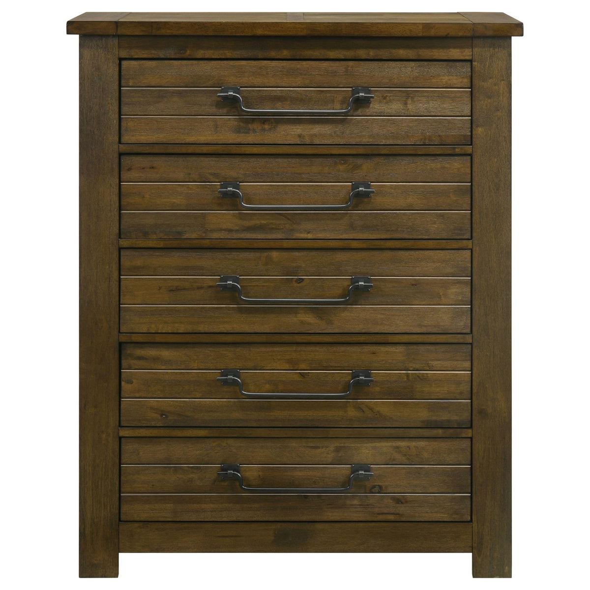 Doherty 5-drawer Chest of Drawers Rustic Brown