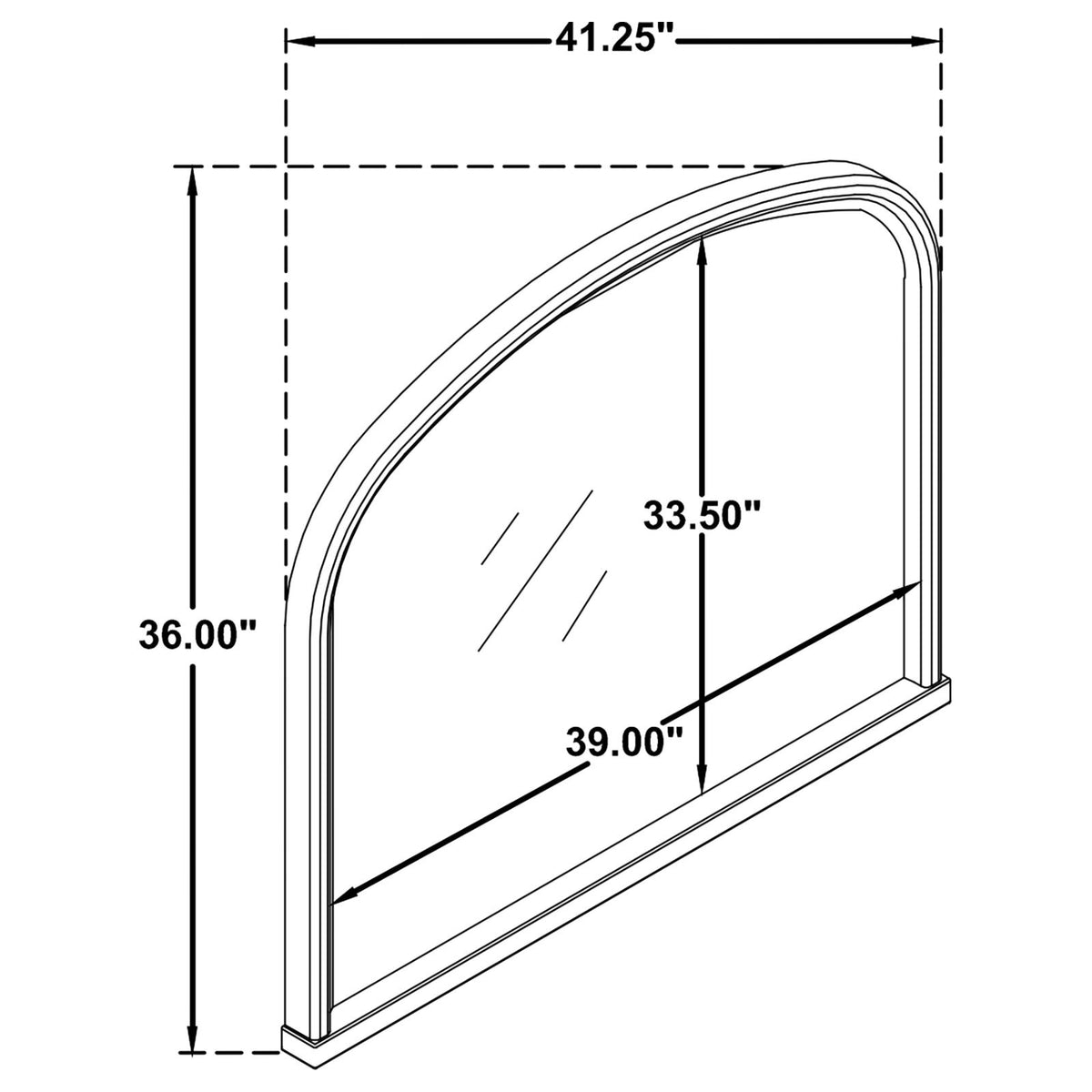 Lucaire Arched Dresser Mirror Sandstone