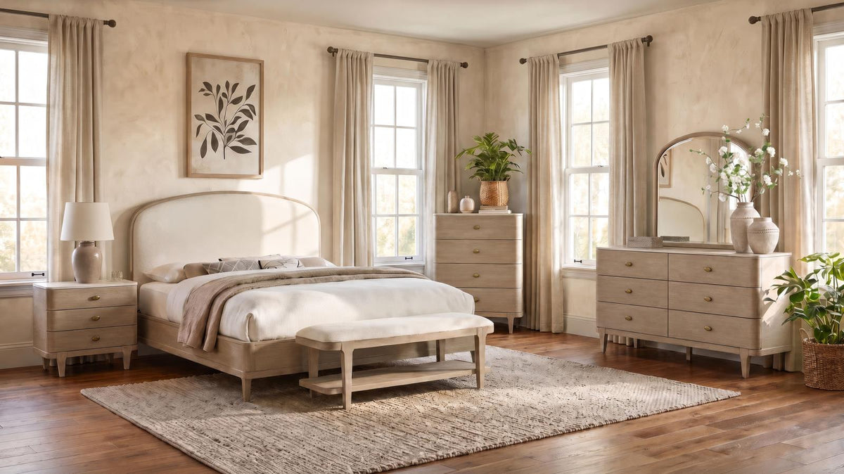 Lucaire Arched Dresser Mirror Sandstone