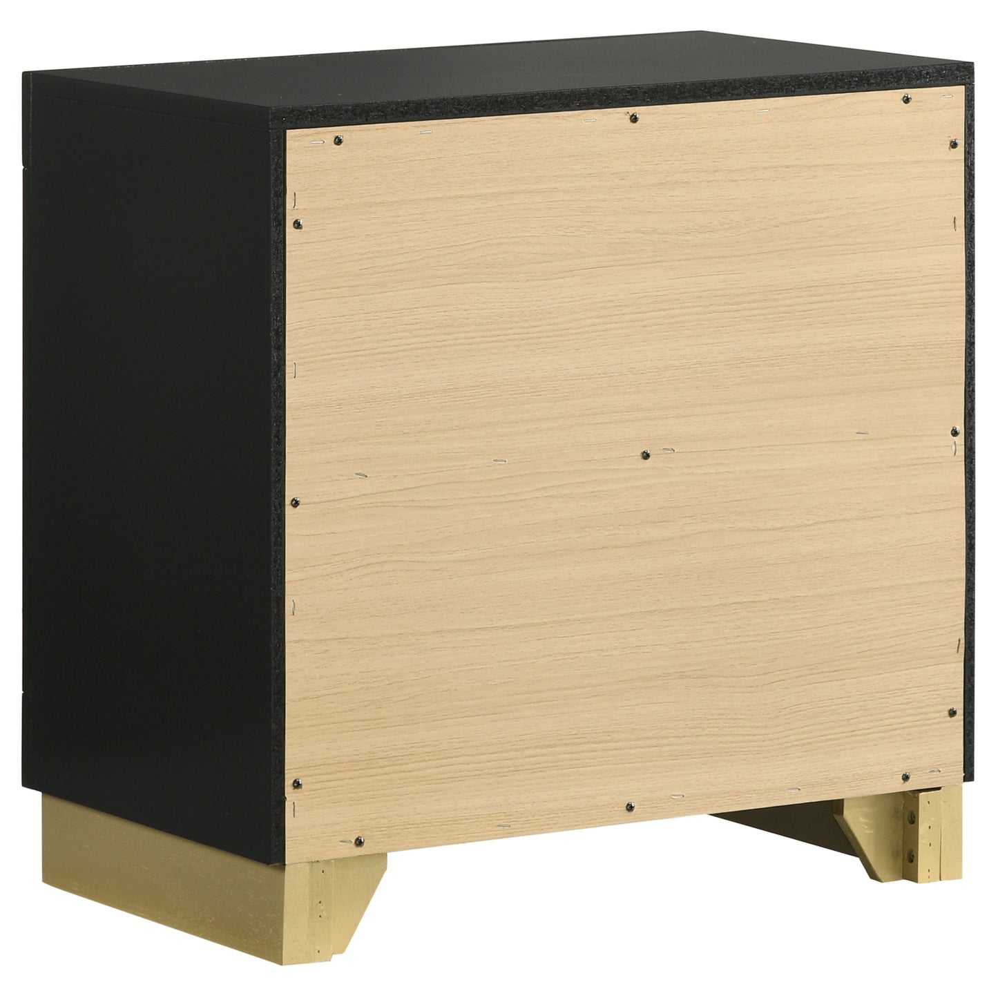 Caraway 4-Piece Bedroom Set — Black & Gold with LED Headboard