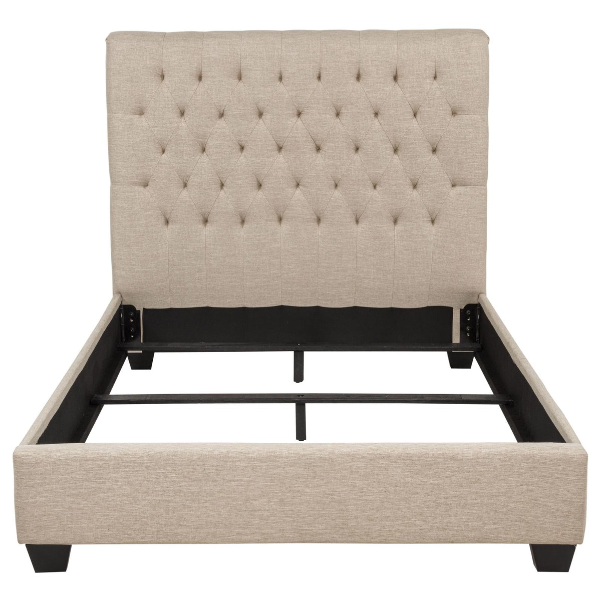 Chloe Upholstered Full Panel Bed Oatmeal