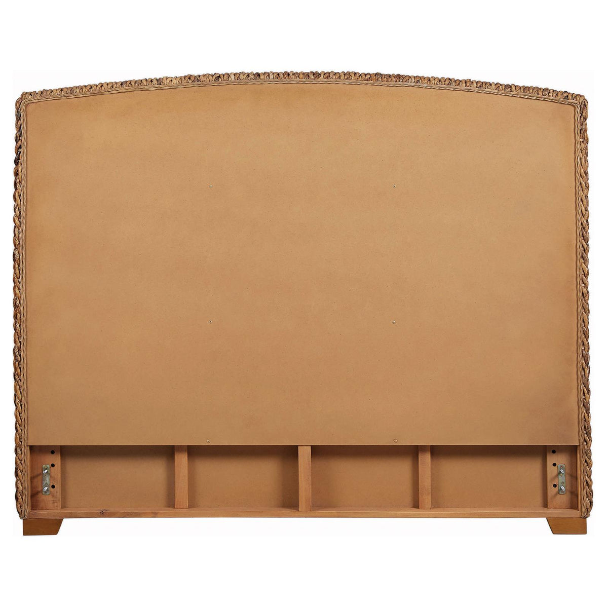 Laughton Woven Banana Leaf Queen Panel Headboard Amber