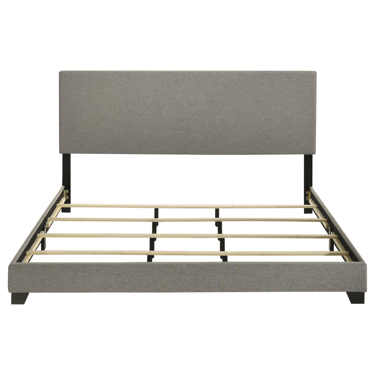 Dorian Fabric Upholstered Eastern King Panel Bed Taupe