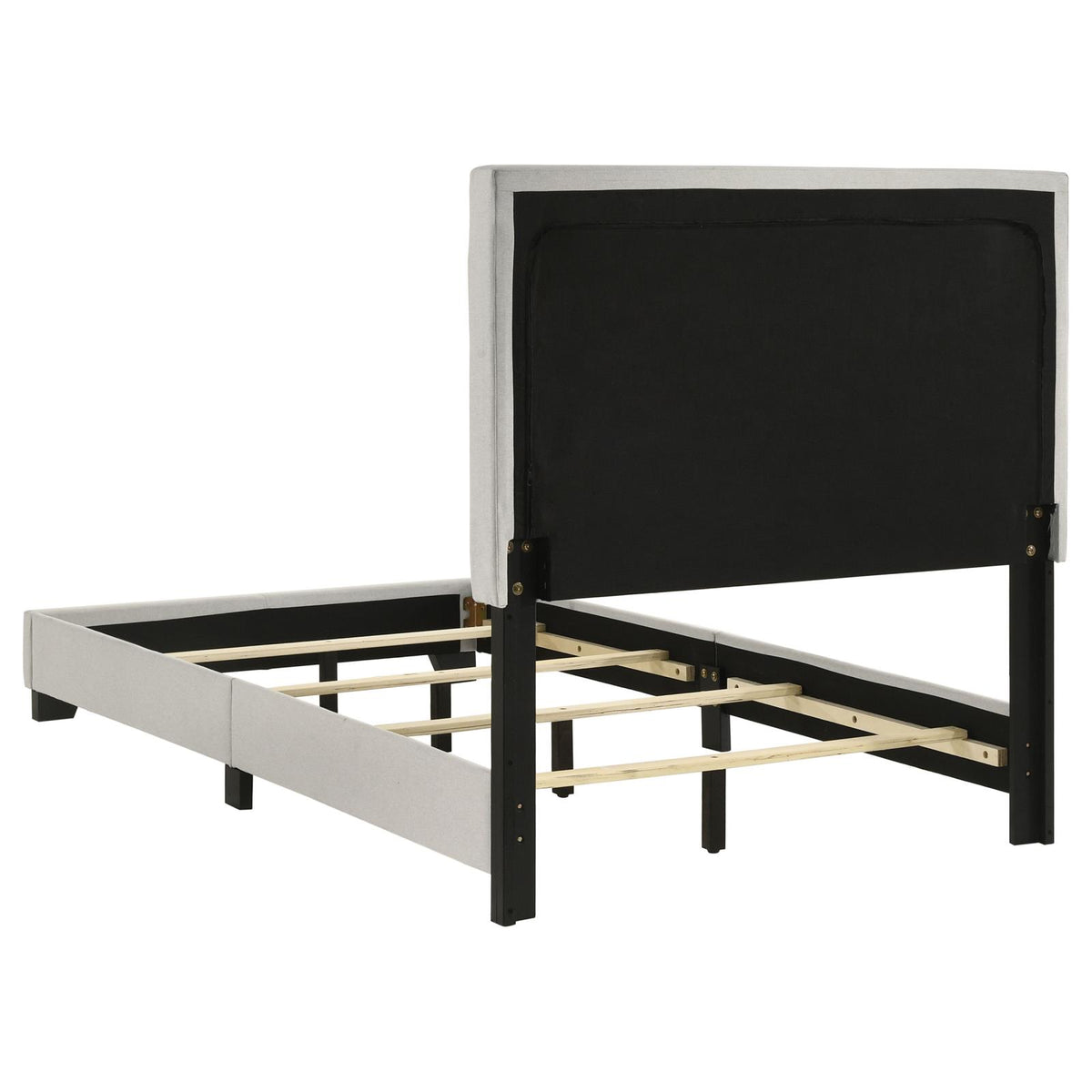 Dorian Fabric Upholstered Twin Panel Bed Cream