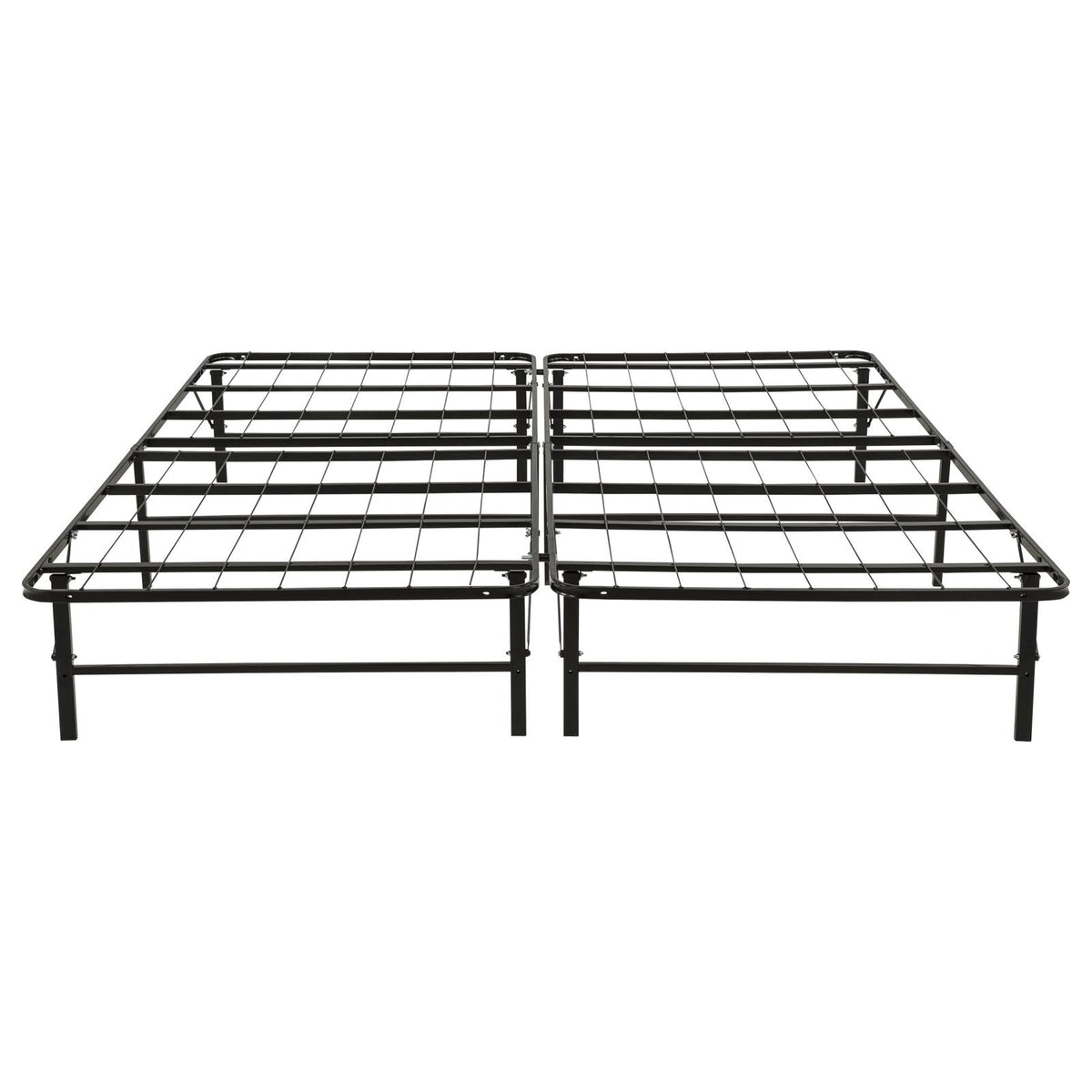 Kramer Eastern King Folding Metal Platform Bed Frame Black