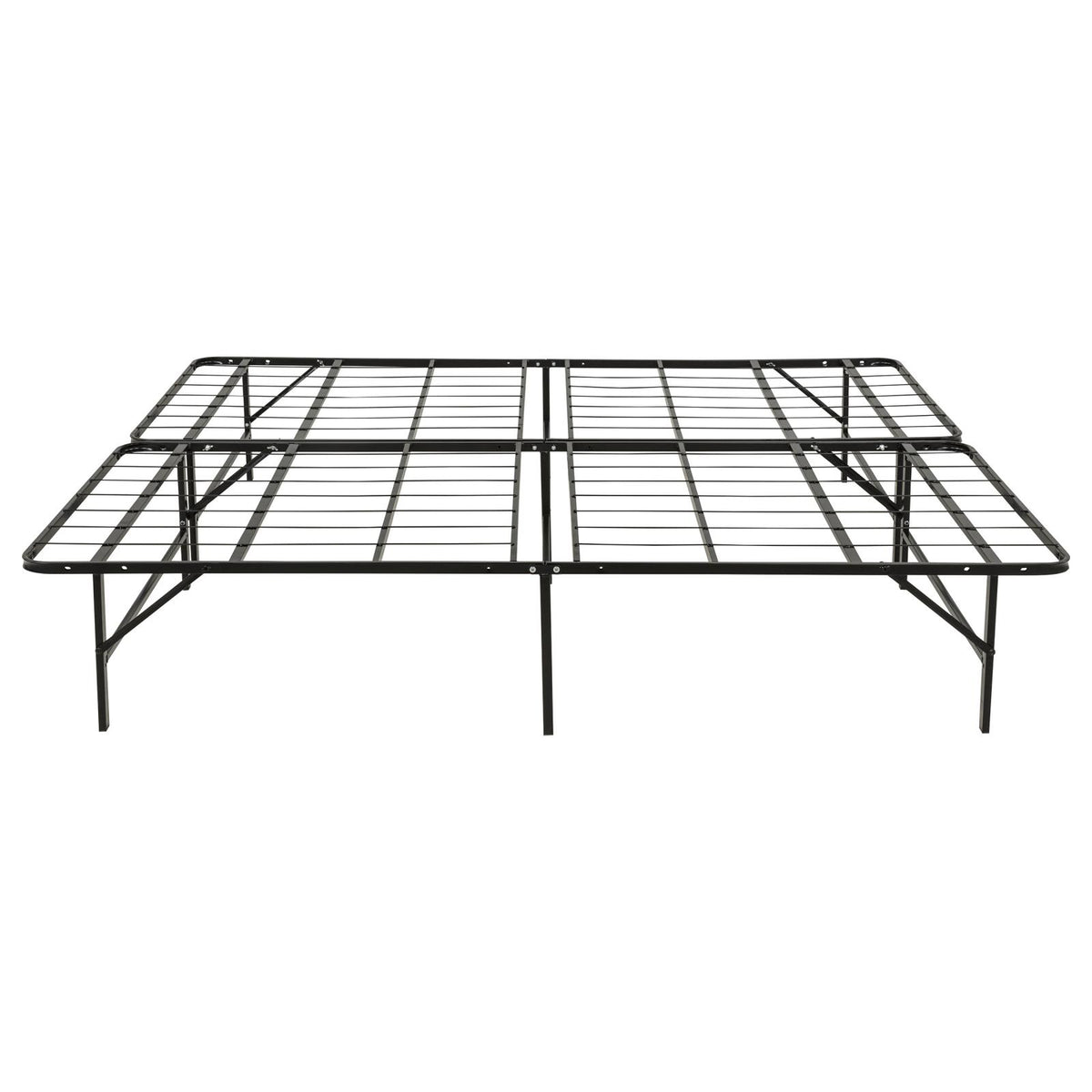 Kramer Eastern King Folding Metal Platform Bed Frame Black