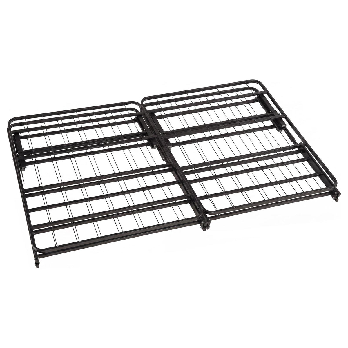Kramer Eastern King Folding Metal Platform Bed Frame Black