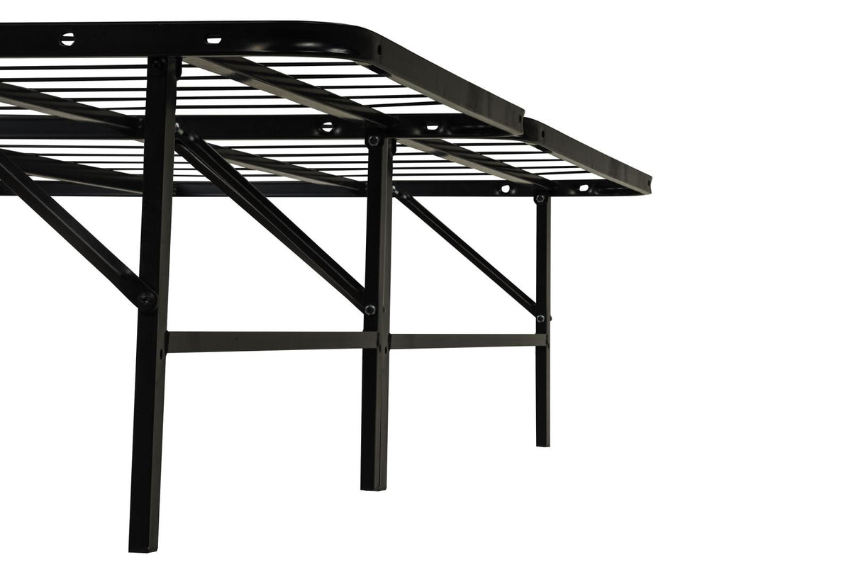 Kramer Eastern King Folding Metal Platform Bed Frame Black