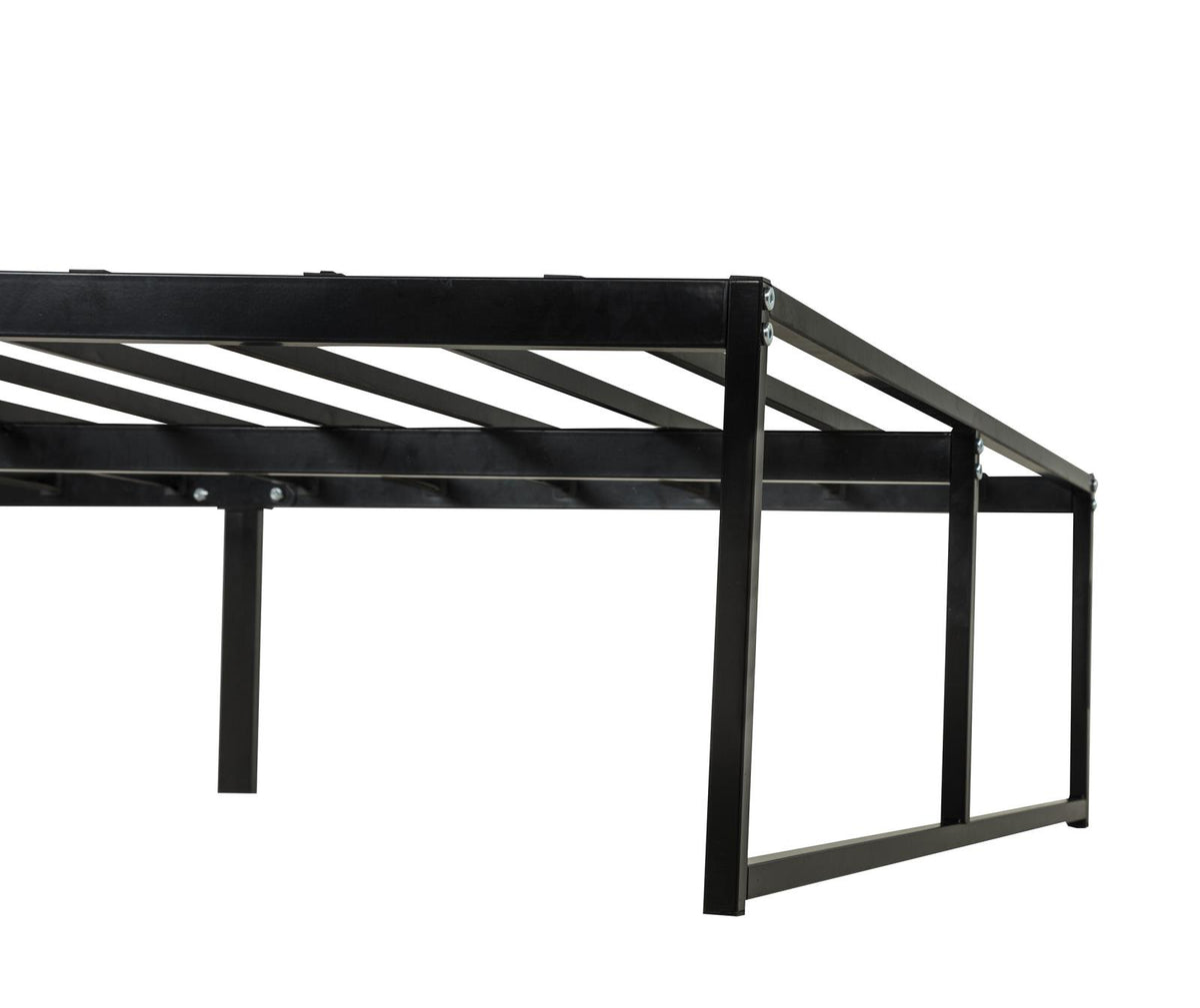 Gates Eastern King Heavy-Gauge Metal Platform Bed Frame Black
