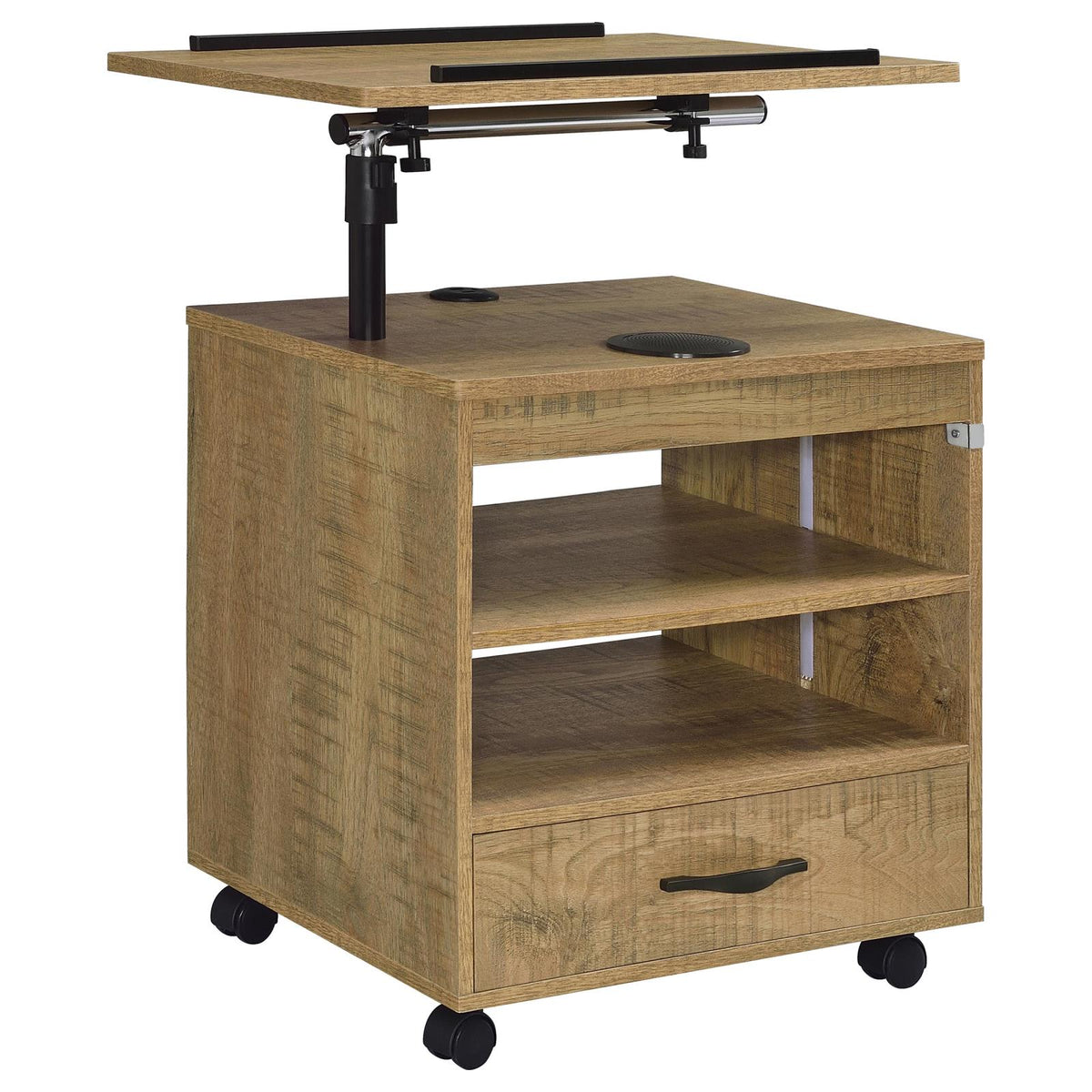 Lerma 1-drawer Adjustable Tray Top Nightstand with Speaker Mango