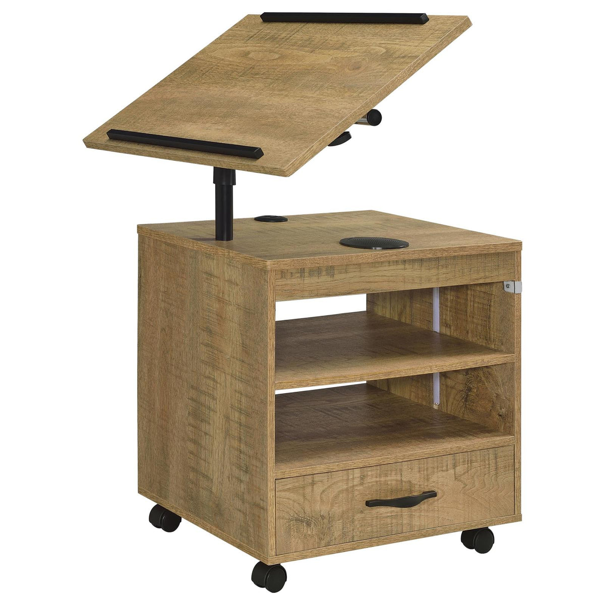 Lerma 1-drawer Adjustable Tray Top Nightstand with Speaker Mango